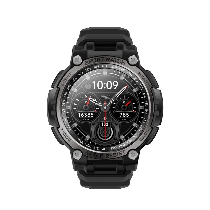 LC17 1.53 inch TFT Round Screen Sports Smart Watch, Heart Rate / Blood Oxygen / Blood Pressure(Black)