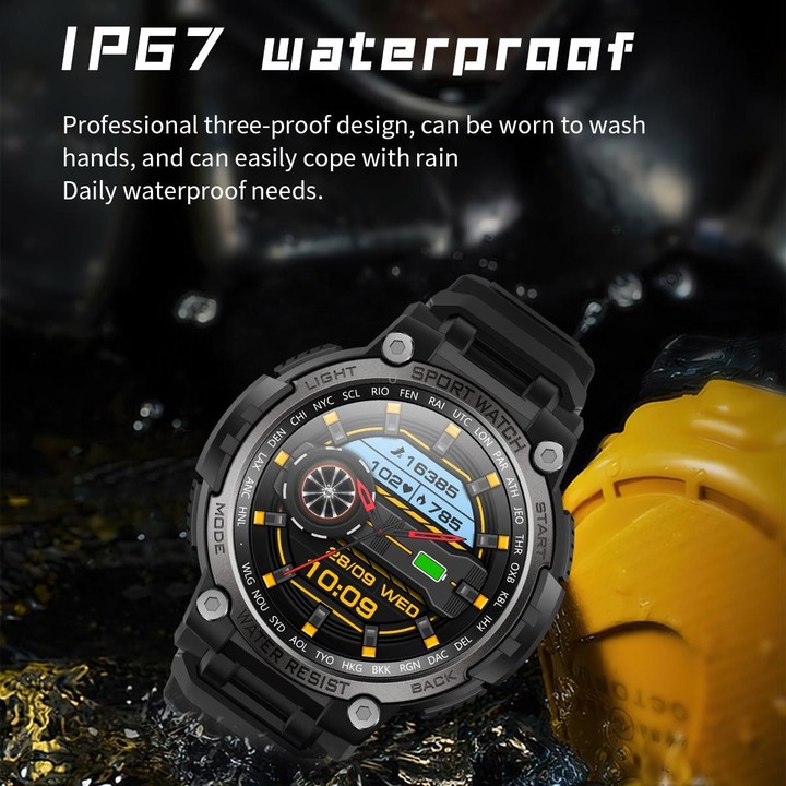 LC17 1.53 inch TFT Round Screen Sports Smart Watch, Heart Rate / Blood Oxygen / Blood Pressure(Blue)