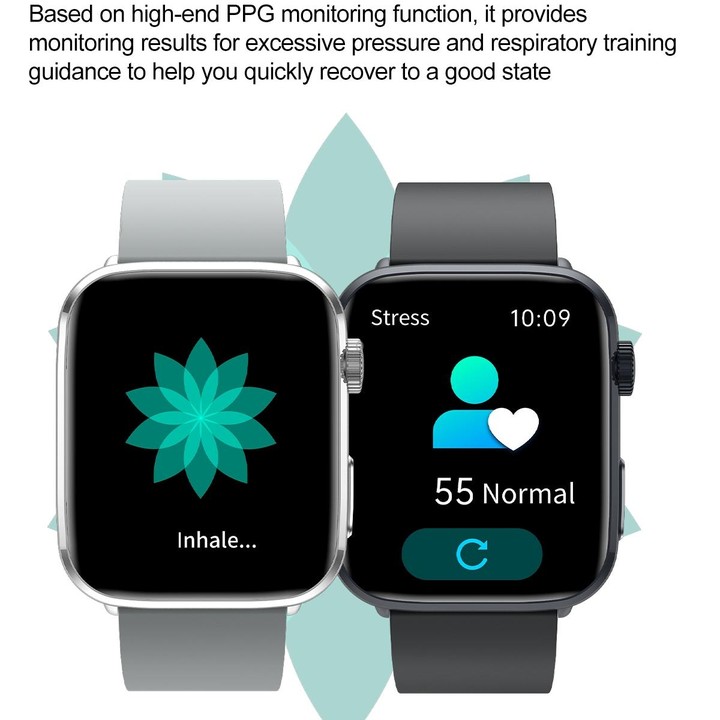 T92 1.81 inch IPS Square Screen Smart Watch, Heart Rate / Blood Oxygen / Blood Pressure(Yellow)