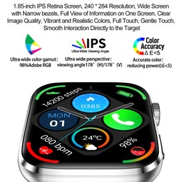 T92 1.81 inch IPS Square Screen Smart Watch, Heart Rate / Blood Oxygen / Blood Pressure(Black)