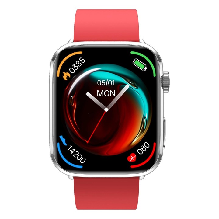 T92 1.81 inch IPS Square Screen Smart Watch, Heart Rate / Blood Oxygen / Blood Pressure(Red)