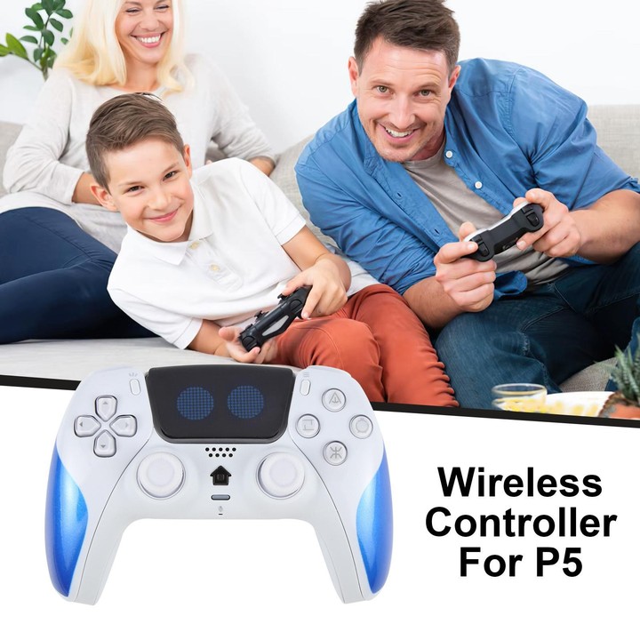 CT-400 Wireless Game Controller for Sony PS5(White Blue)