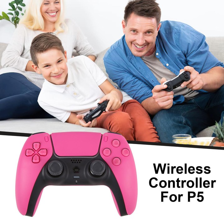 CT-400 Wireless Game Controller for Sony PS5(Rose Red)