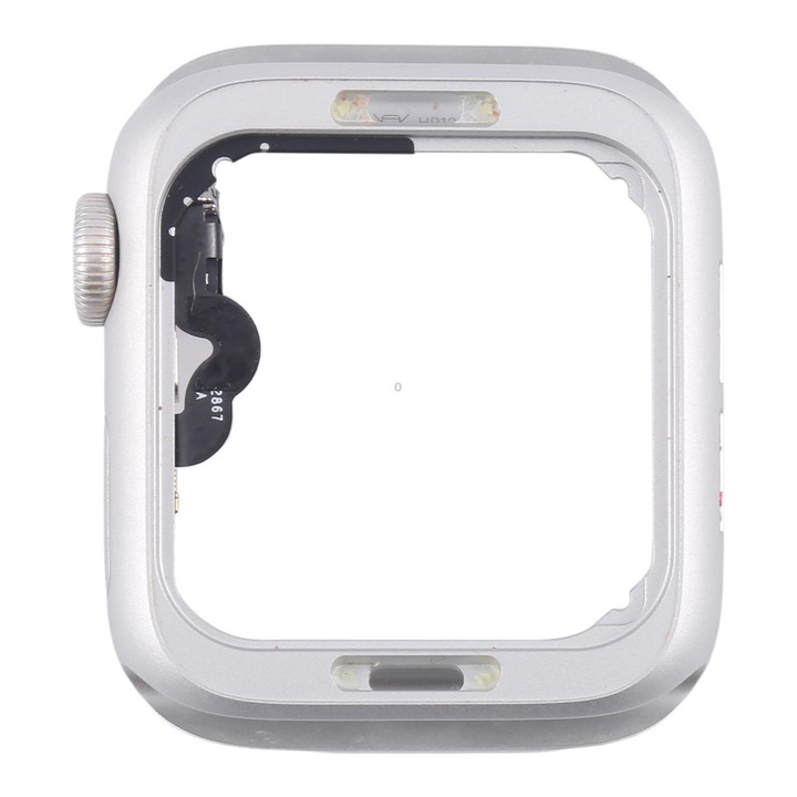 For Apple Watch Series SE 2020 44MM LTE Aluminium Alloy Middle Frame Bezel Plate with Crown Spin Axis Flex Cable(Silver)