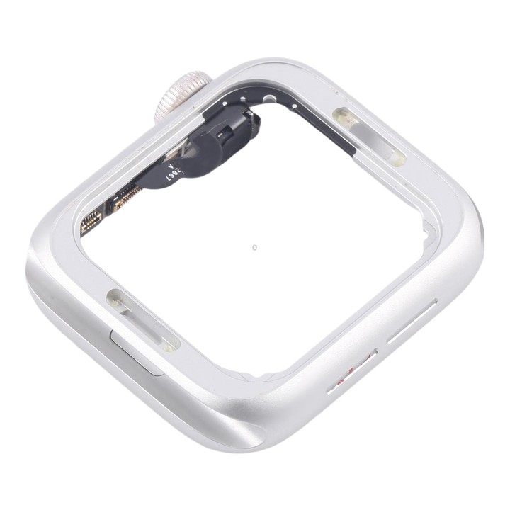 For Apple Watch Series SE 2020 44MM LTE Aluminium Alloy Middle Frame Bezel Plate with Crown Spin Axis Flex Cable(Silver)