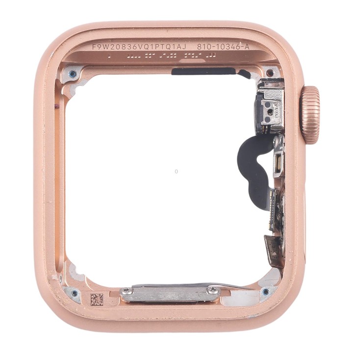For Apple Watch SE 2020 44MM GPS Aluminium Alloy Middle Frame Bezel Plate with Crown Spin Axis Flex Cable(Gold)