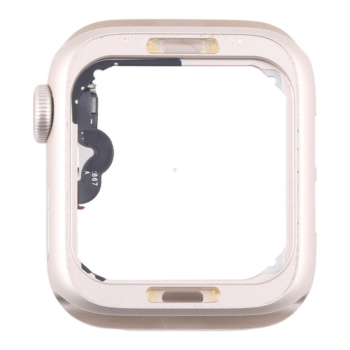 For Apple Watch SE 2022 44MM LTE Aluminium Alloy Middle Frame Bezel Plate with Crown Spin Axis Flex Cable(Starlight)