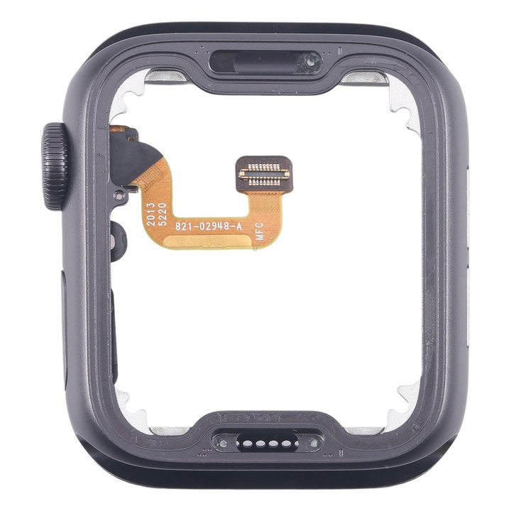 For Apple Watch Series 6 40MM LTE Aluminium Alloy Middle Frame Bezel Plate with Crown Spin Axis Flex Cable(Grey)