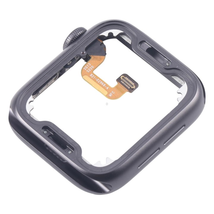 For Apple Watch Series 6 44MM LTE Aluminium Alloy Middle Frame Bezel Plate with Crown Spin Axis Flex Cable(Grey)