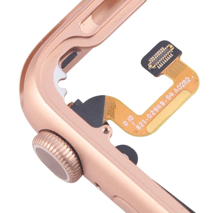 For Apple Watch Series 6 44MM LTE Aluminium Alloy Middle Frame Bezel Plate with Crown Spin Axis Flex Cable(Gold)