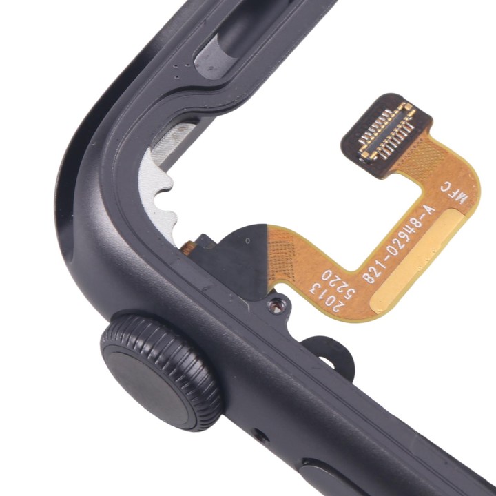 For Apple Watch Series 6 44MM GPS Aluminium Alloy Middle Frame Bezel Plate with Crown Spin Axis Flex Cable(Grey)