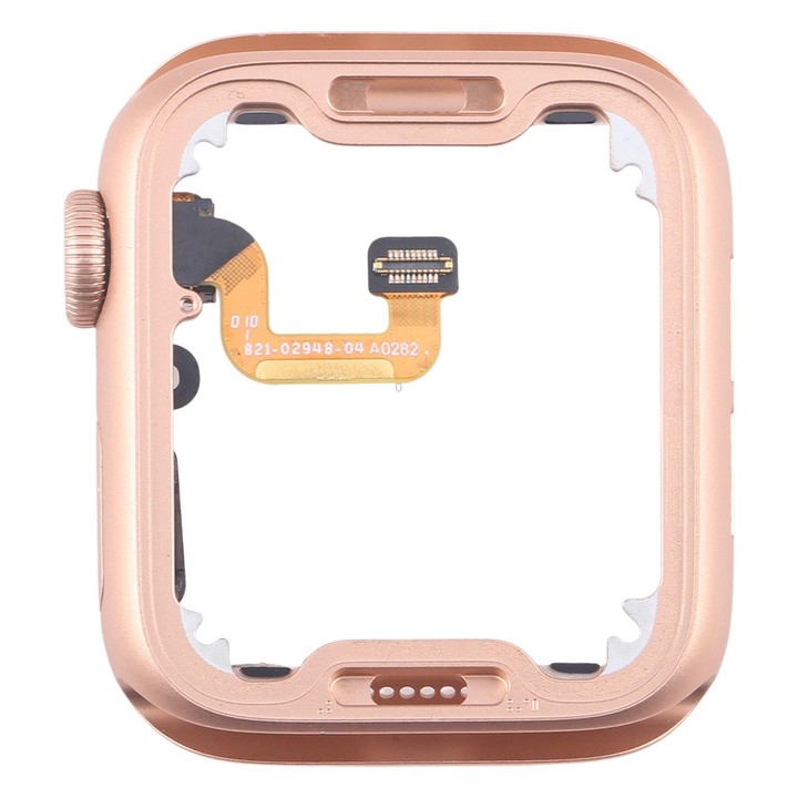 For Apple Watch Series 6 44MM GPS Aluminium Alloy Middle Frame Bezel Plate with Crown Spin Axis Flex Cable(Gold)