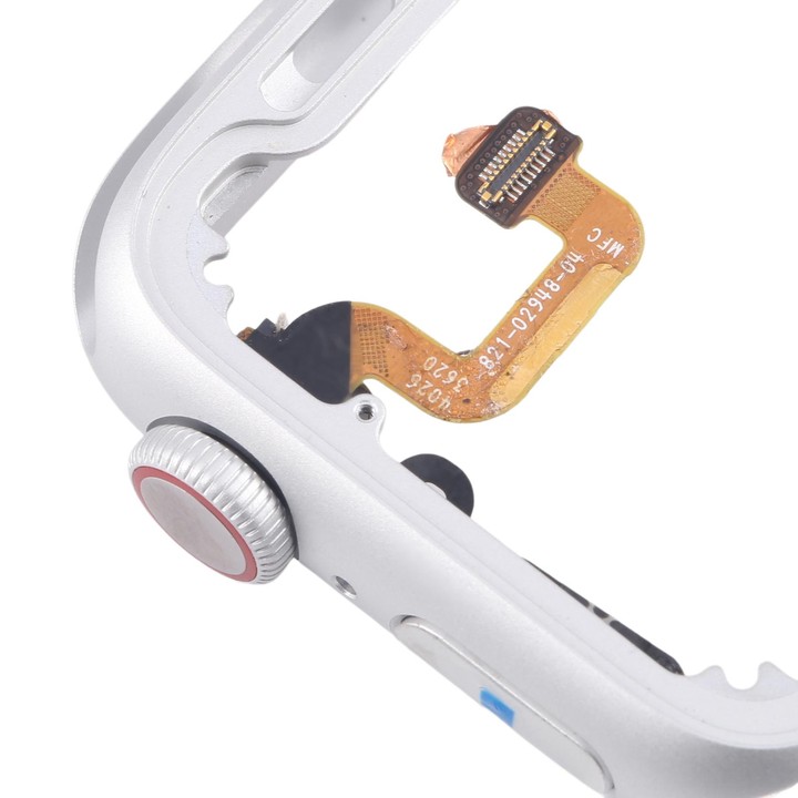 For Apple Watch Series 6 44MM GPS Aluminium Alloy Middle Frame Bezel Plate with Crown Spin Axis Flex Cable(Silver)