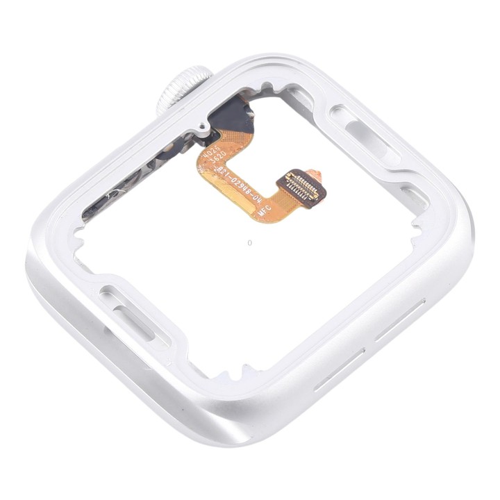 For Apple Watch Series 6 44MM GPS Aluminium Alloy Middle Frame Bezel Plate with Crown Spin Axis Flex Cable(Silver)
