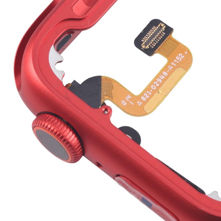 For Apple Watch Series 6 44MM GPS Aluminium Alloy Middle Frame Bezel Plate with Crown Spin Axis Flex Cable(Red)