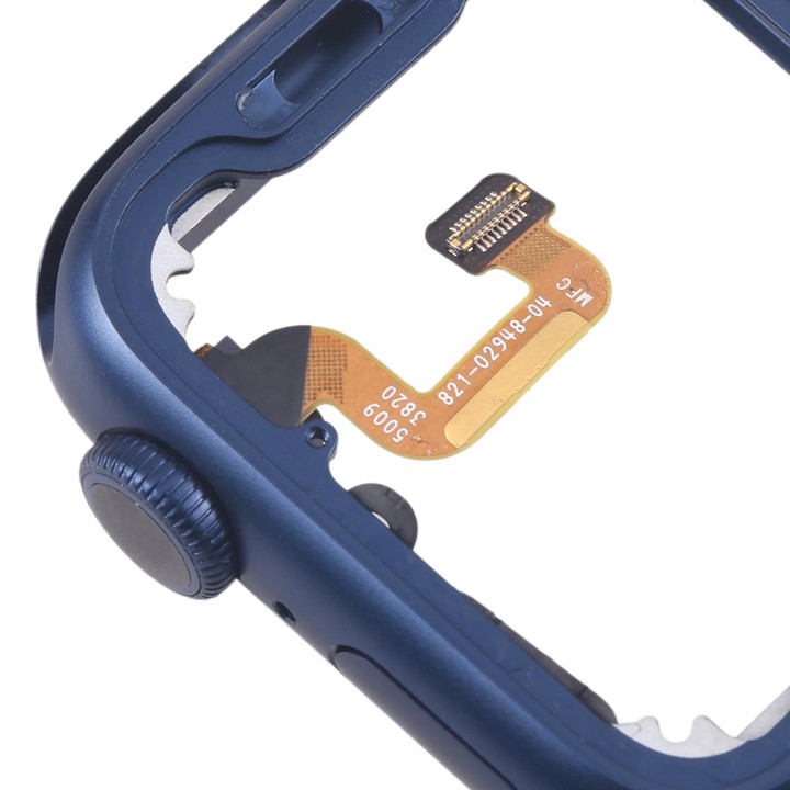 For Apple Watch Series 6 44MM GPS Aluminium Alloy Middle Frame Bezel Plate with Crown Spin Axis Flex Cable(Blue)