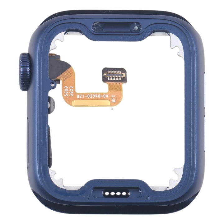 For Apple Watch Series 6 44MM GPS Aluminium Alloy Middle Frame Bezel Plate with Crown Spin Axis Flex Cable(Blue)