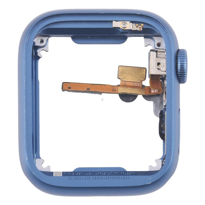 For Apple Watch Series 7 45MM LTE Aluminium Alloy Middle Frame Bezel Plate with Crown Spin Axis Flex Cable(Blue)