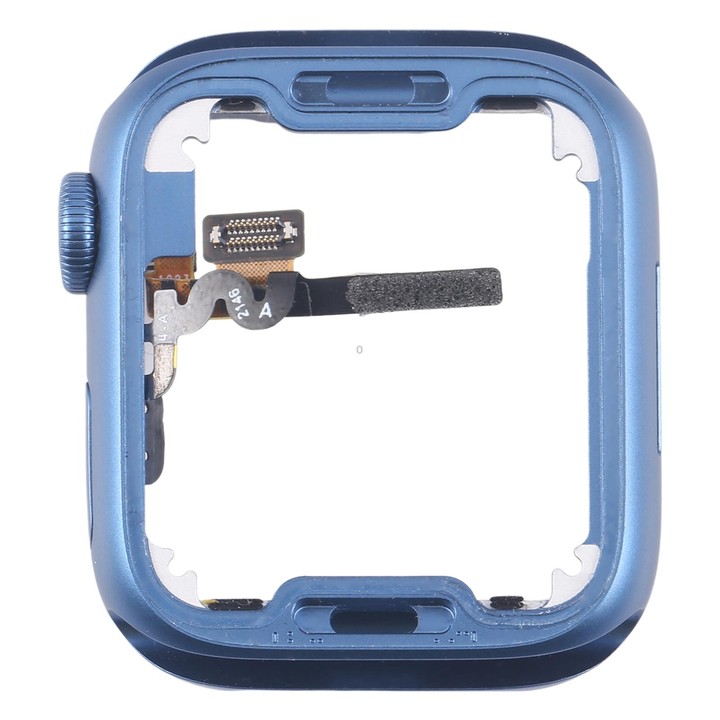 For Apple Watch Series 7 45MM LTE Aluminium Alloy Middle Frame Bezel Plate with Crown Spin Axis Flex Cable(Blue)