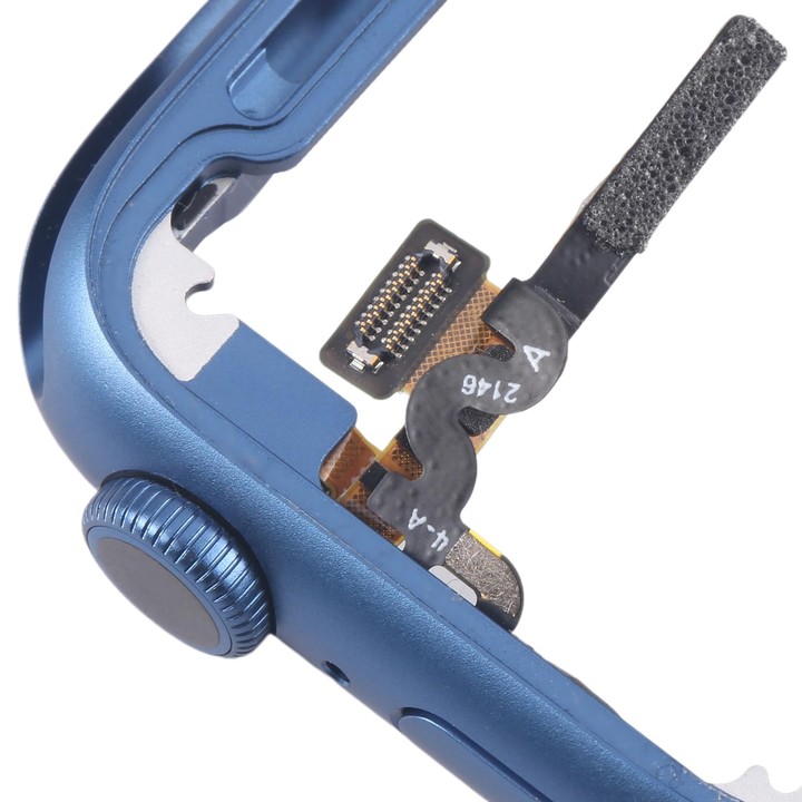 For Apple Watch Series 7 45MM GPS Aluminium Alloy Middle Frame Bezel Plate with Crown Spin Axis Flex Cable(Blue)