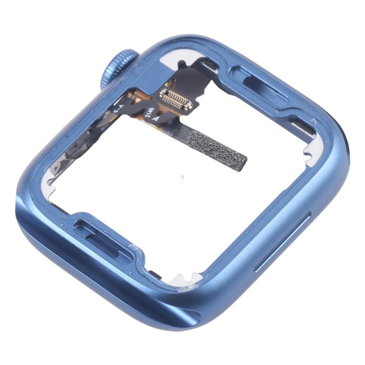 For Apple Watch Series 7 45MM GPS Aluminium Alloy Middle Frame Bezel Plate with Crown Spin Axis Flex Cable(Blue)