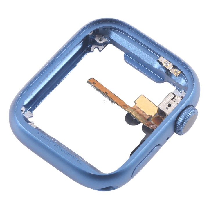 For Apple Watch Series 7 45MM GPS Aluminium Alloy Middle Frame Bezel Plate with Crown Spin Axis Flex Cable(Blue)