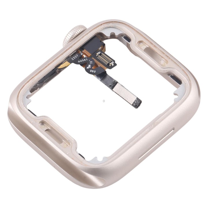 For Apple Watch Series 7 / 8 / 9 41MM LTE Aluminium Alloy Middle Frame Bezel Plate with Crown Spin Axis Flex Cable(Starlight)