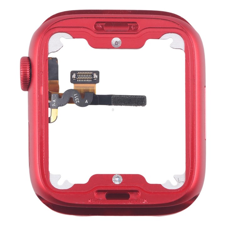 For Apple Watch Series 7 / 8 / 9 45MM LTE Aluminium Alloy Middle Frame Bezel Plate with Crown Spin Axis Flex Cable(Red)