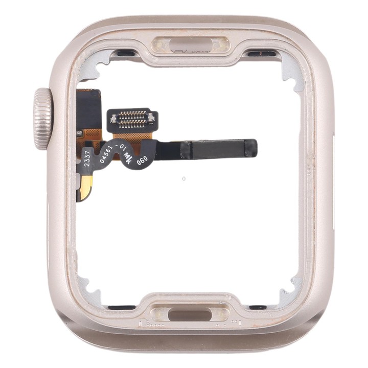 For Apple Watch Series 7 / 8 / 9 41MM GPS Aluminium Alloy Middle Frame Bezel Plate with Crown Spin Axis Flex Cable(Starlight)