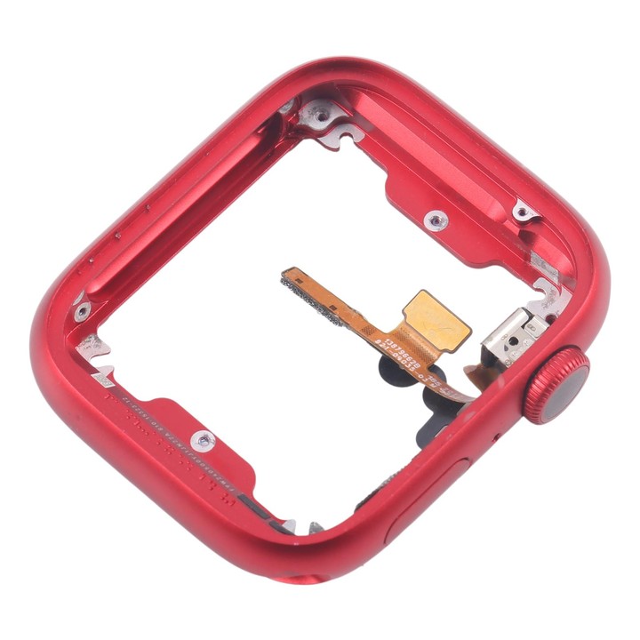 For Apple Watch Series 7 / 8 / 9 41MM GPS Aluminium Alloy Middle Frame Bezel Plate with Crown Spin Axis Flex Cable(Red)