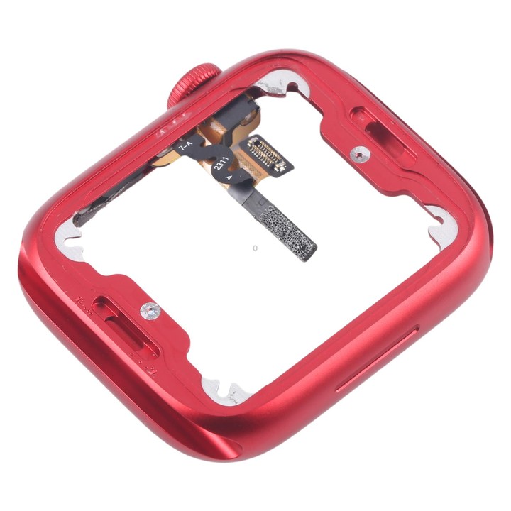 For Apple Watch Series 7 / 8 / 9 41MM GPS Aluminium Alloy Middle Frame Bezel Plate with Crown Spin Axis Flex Cable(Red)