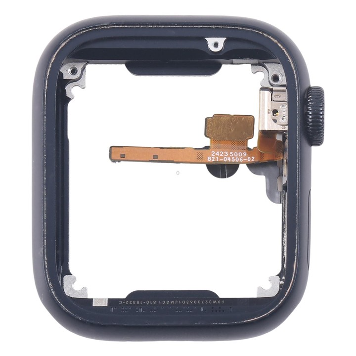 For Apple Watch Series 7 / 8 / 9 45MM GPS Aluminium Alloy Middle Frame Bezel Plate with Crown Spin Axis Flex Cable(Midnight)
