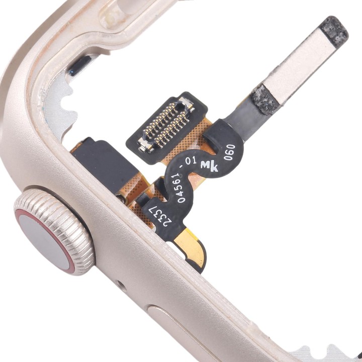 For Apple Watch Series 7 / 8 / 9 45MM GPS Aluminium Alloy Middle Frame Bezel Plate with Crown Spin Axis Flex Cable(Starlight)