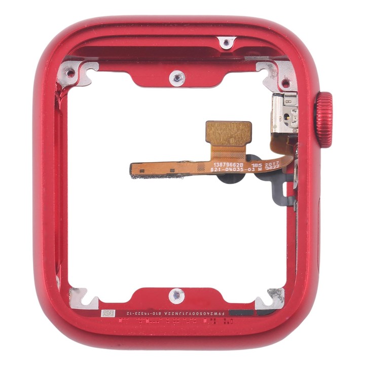 For Apple Watch Series 7 / 8 / 9 45MM GPS Aluminium Alloy Middle Frame Bezel Plate with Crown Spin Axis Flex Cable(Red)