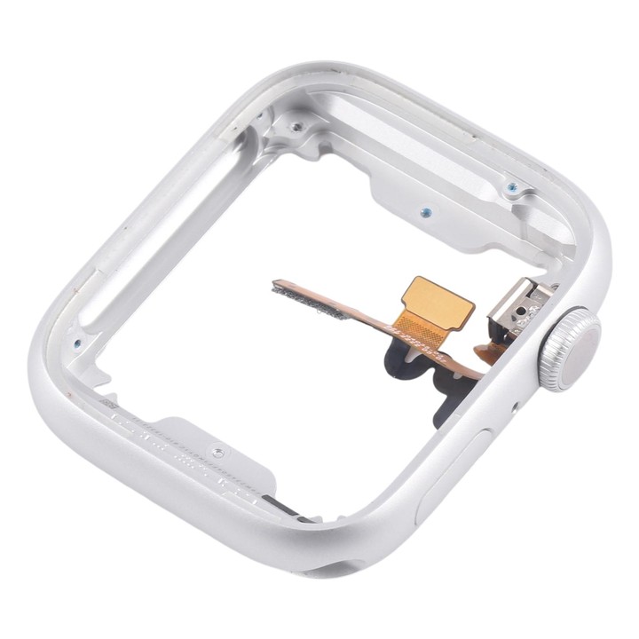 For Apple Watch Series 8 / 9 41MM LTE Aluminium Alloy Middle Frame Bezel Plate with Crown Spin Axis Flex Cable(Silver)