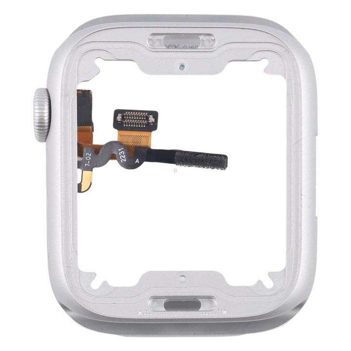For Apple Watch Series 8 / 9 41MM LTE Aluminium Alloy Middle Frame Bezel Plate with Crown Spin Axis Flex Cable(Silver)
