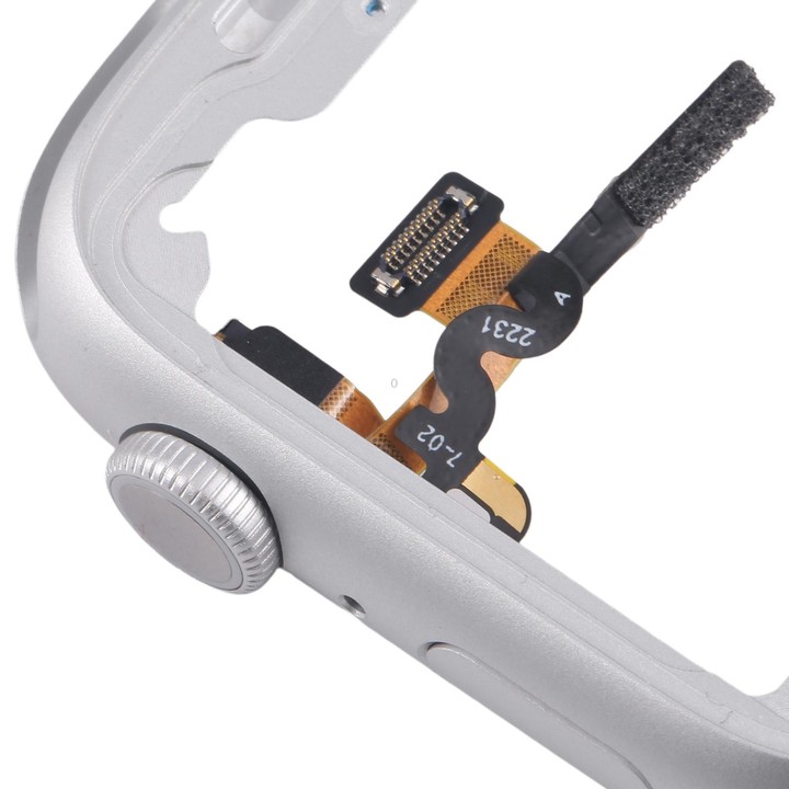 For Apple Watch Series 8 / 9 41MM GPS Aluminium Alloy Middle Frame Bezel Plate with Crown Spin Axis Flex Cable(Silver)