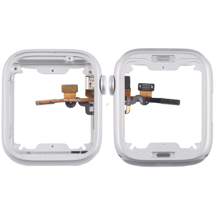 For Apple Watch Series 8 / 9 45MM GPS Aluminium Alloy Middle Frame Bezel Plate with Crown Spin Axis Flex Cable(Silver)