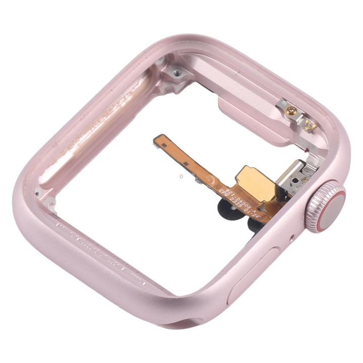 For Apple Watch Series 9 45MM LTE Aluminium Alloy Middle Frame Bezel Plate with Crown Spin Axis Flex Cable(Pink)