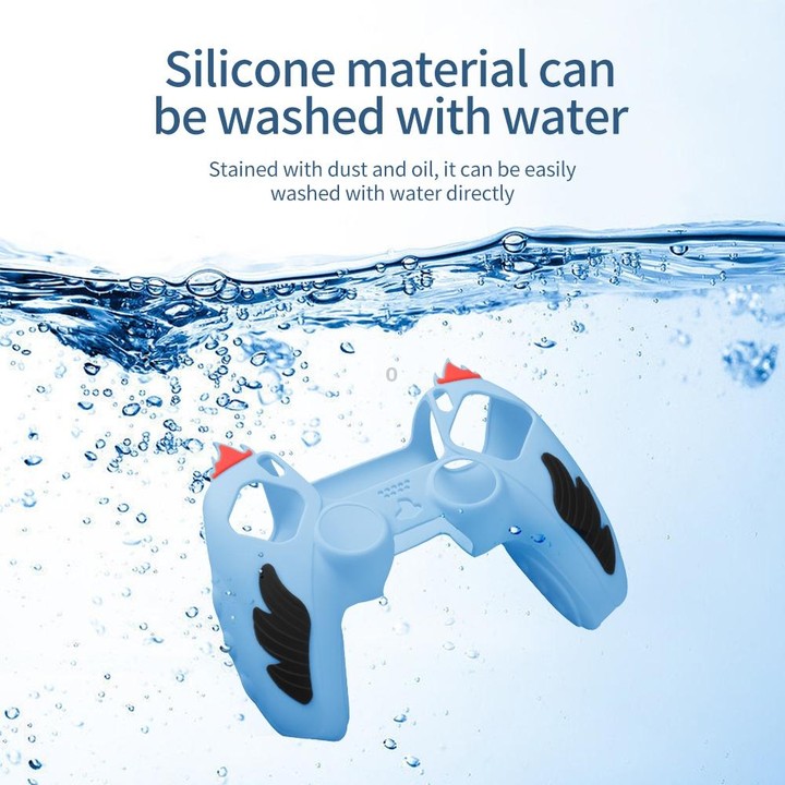 For Sony PS5 Flame Silicone Gamepad Protective Case(Black)