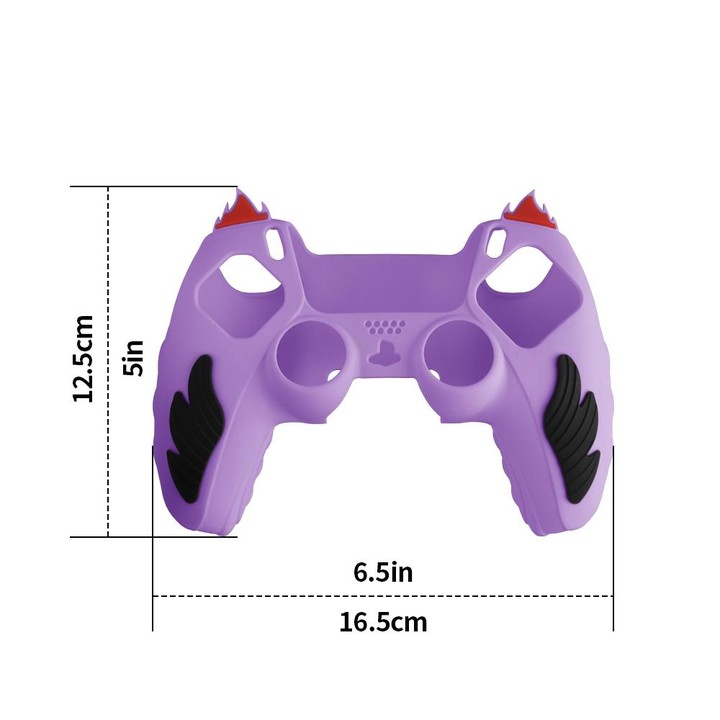 For Sony PS5 Flame Silicone Gamepad Protective Case(Red)