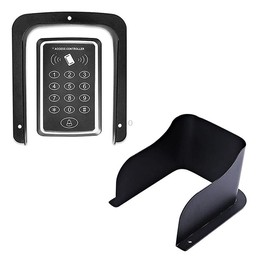 FS-2309 Outdoor Rainproof Cover for Video Doorbell Metal Wind and Sun Protection Box(Black)