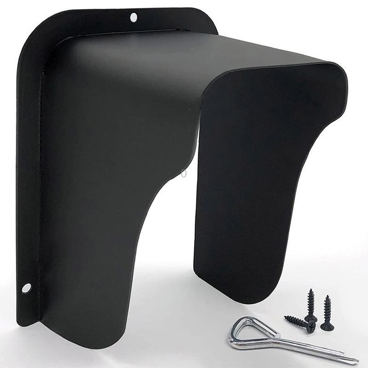 FS-2309 Outdoor Rainproof Cover for Video Doorbell Metal Wind and Sun Protection Box(Black)