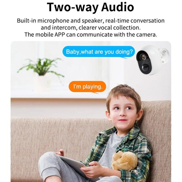 Home Ultra-HD Infrared Night Vision WiFi Surveillance Camera, Memory Card:32GB(EU Plug)
