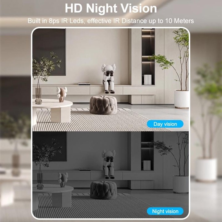 Home Ultra-HD Infrared Night Vision WiFi Surveillance Camera, Memory Card:32GB(US Plug)