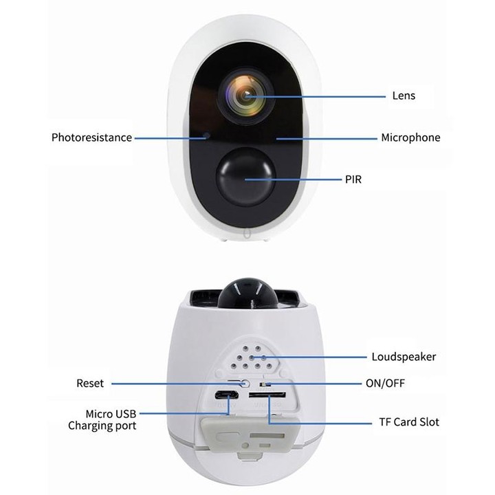 Home Ultra-HD Infrared Night Vision WiFi Surveillance Camera, Memory Card:64GB(US Plug)