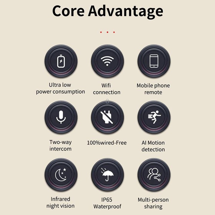 Home Ultra-HD Infrared Night Vision WiFi Surveillance Camera, Memory Card:64GB(US Plug)