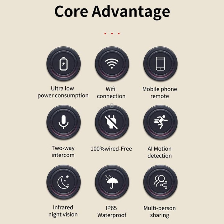 Home Ultra-HD Infrared Night Vision WiFi Surveillance Camera, Memory Card:128GB(US Plug)