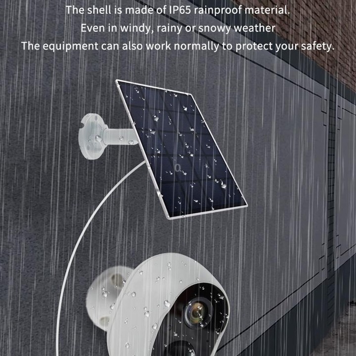 Graffit Version Home Ultra-HD Solar Panel Wireless WiFi Surveillance Camera, Memory Card:64GB(US Plug)
