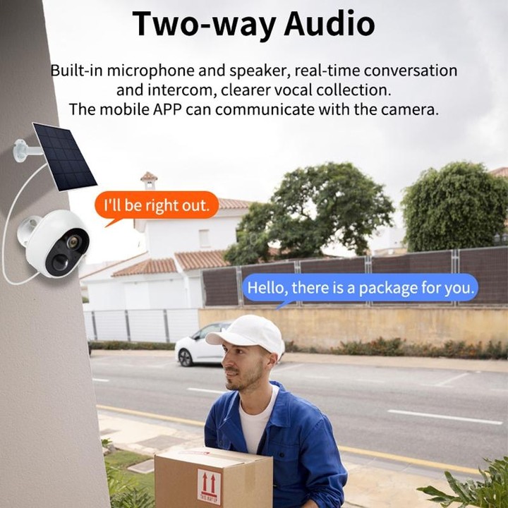 Graffit Version Home Ultra-HD Solar Panel Wireless WiFi Surveillance Camera, Memory Card:128GB(EU Plug)